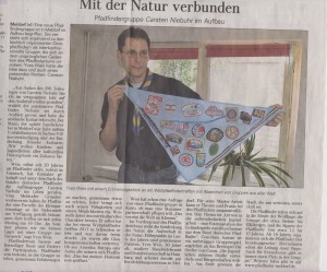 Miter der Natur verbunden Zeitungsartikel